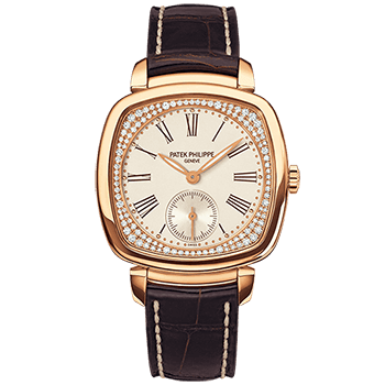 美品 パテックフィリップ 純正2コマ 18K レディース腕時計用 パテックフィリップ カラトラバ 白文字盤 手巻 レディース 18KYG