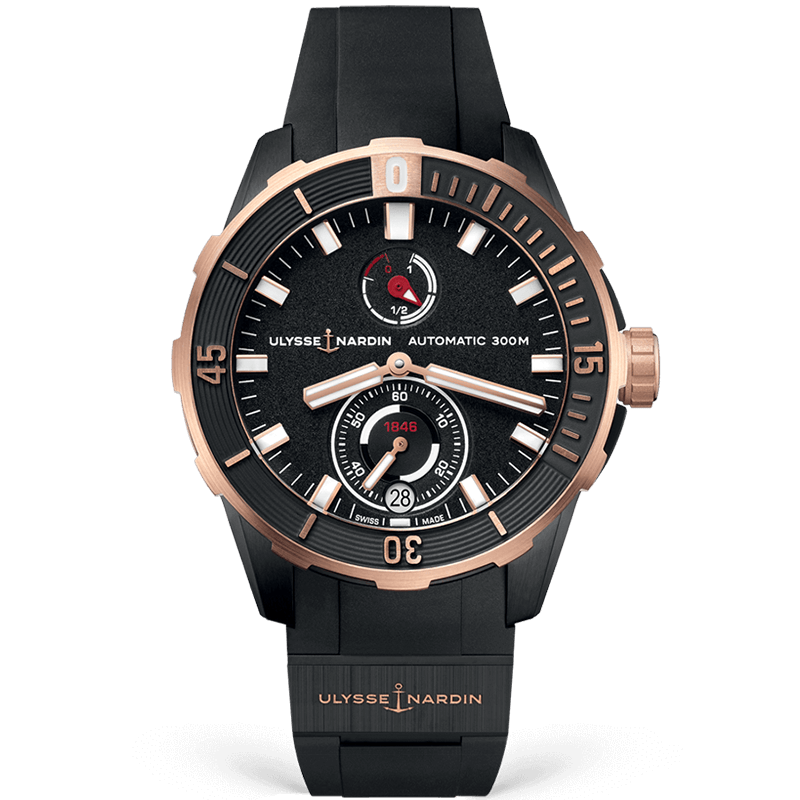 1185-170-3/BLACK ダイバー クロノメーター 44mm ｜ユリス・ナルダン