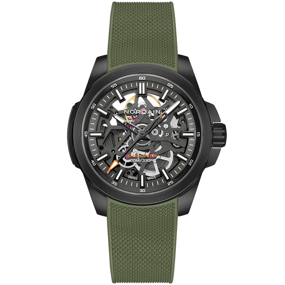専用No.1 インディペンデンス スケルトン 40MM ブラックDLC - N3008.07B01