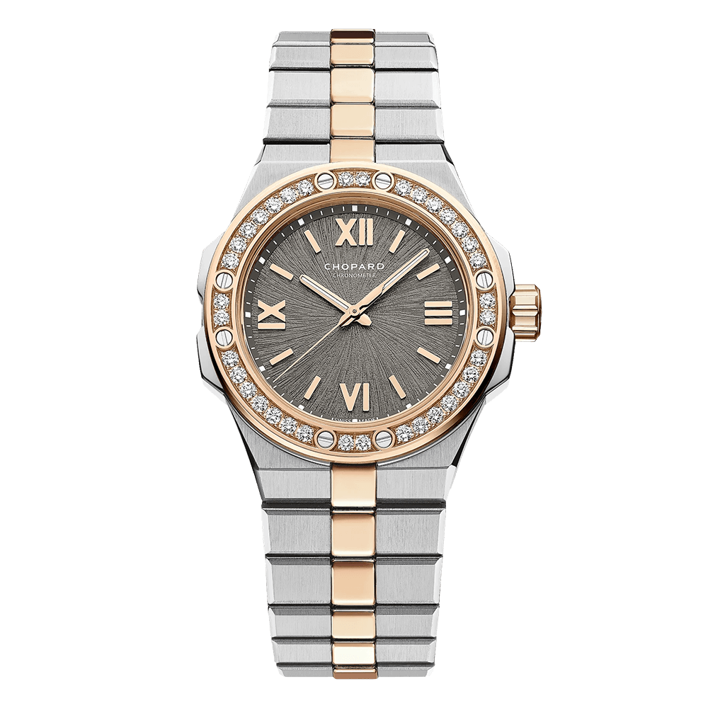 ショパール Chopard アルパイン イーグル 33 コンビ 298617-6002 ダイヤ ベゼル 腕時計 K18PG 自動巻き Alpine Eagle 90304158 Chopard - ショパール Chopard アルパイン イーグル 33 コンビ 298617